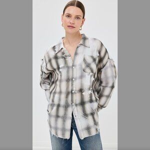 R13 Shredded Seam Drop Neck Shirt